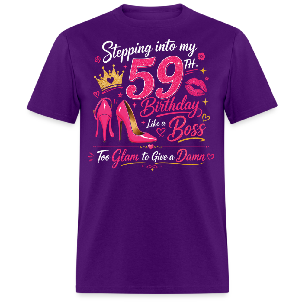 STEPPING 59TH BIRTHDAY BOSS UNISEX SHIRT