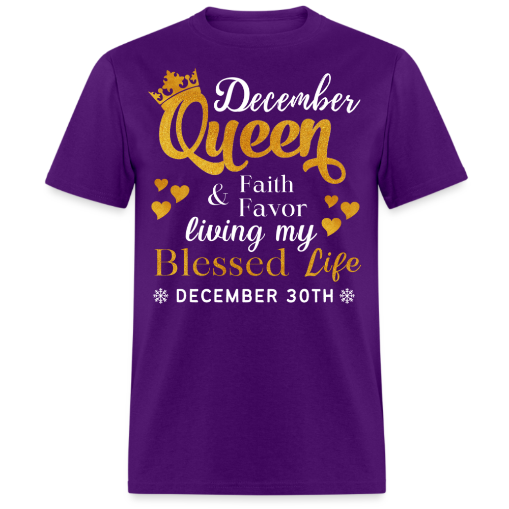 30TH DECEMBER QUEEN FAITH AND FAVOR UNISEX SHIRT