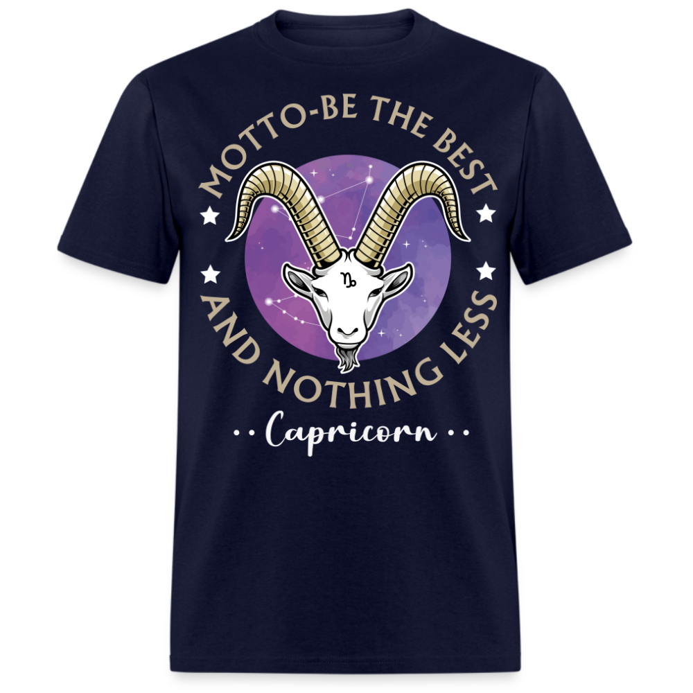 MOTTO-BE THE BEST AND NOTHING LESS CAPRICORN SHIRT