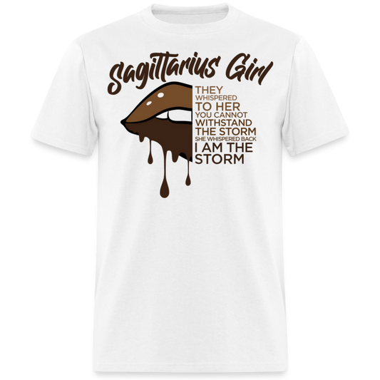 SAGITTARIUS GIRL I AM THE STORM UNISEX SHIRT