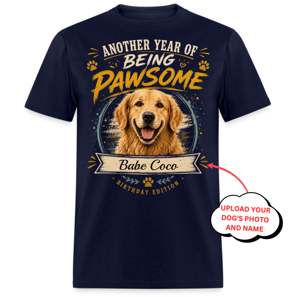 PHOTO PERSONALIZATION-ANOTHER YEAR OF BEING PAWSOME UNISEX SHIRT