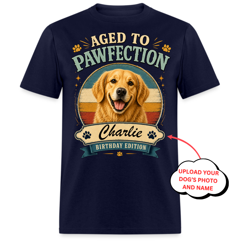 PHOTO PERSONALIZATION-AGED TO PAWFECTION UNISEX SHIRT