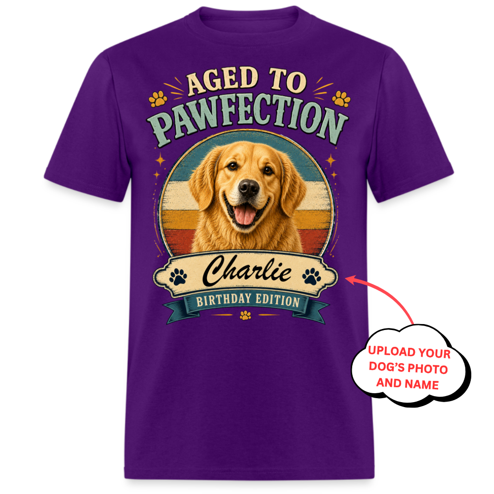 PHOTO PERSONALIZATION-AGED TO PAWFECTION UNISEX SHIRT