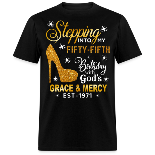 STEPPING INTO MY FIFTY-FIFTH 1971 BIRTHDAY UNISEX SHIRT