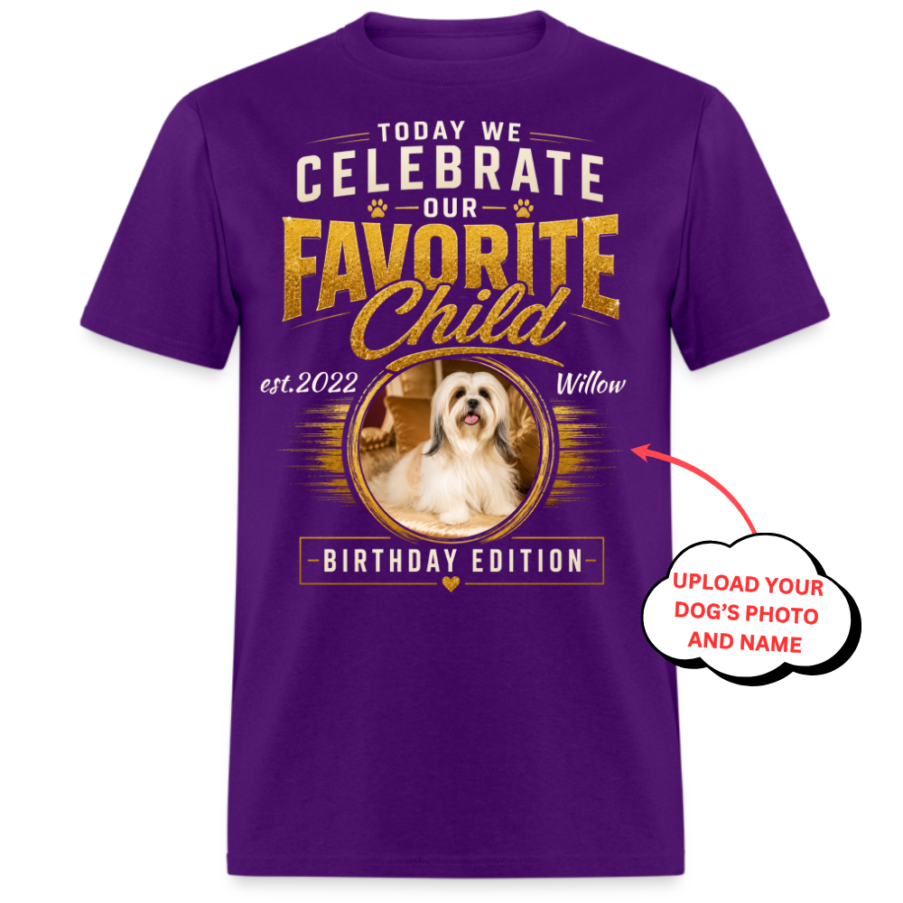 PHOTO PERSONALIZATION-TODAY WE CELEBRATE OUR FAVOURITE CHILD UNISEX SHIRT