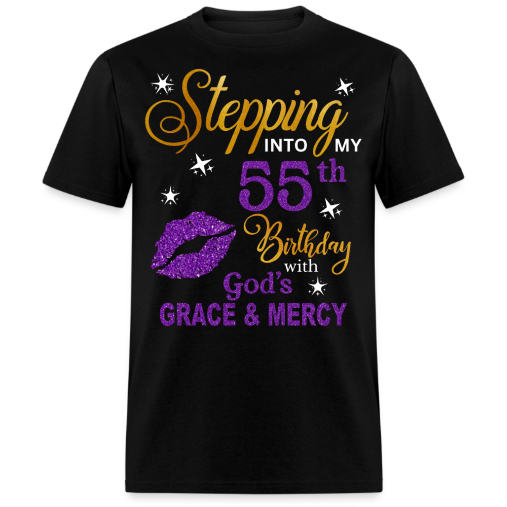 STEPPING INTO MY 55TH BIRTHDAY UNISEX SHIRT