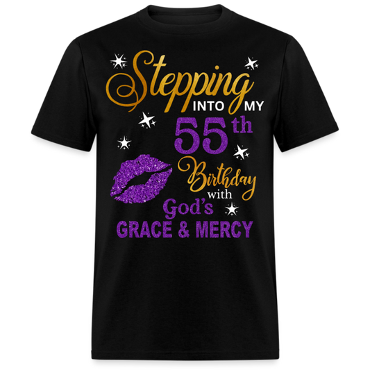 STEPPING INTO MY 55TH BIRTHDAY UNISEX SHIRT