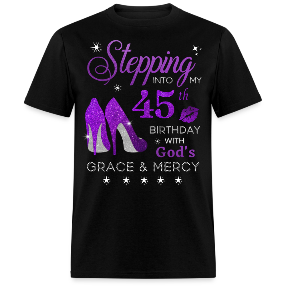 45TH BIRTHDAY WITH GOD'S GRACE & MERCY UNISEX SHIRT