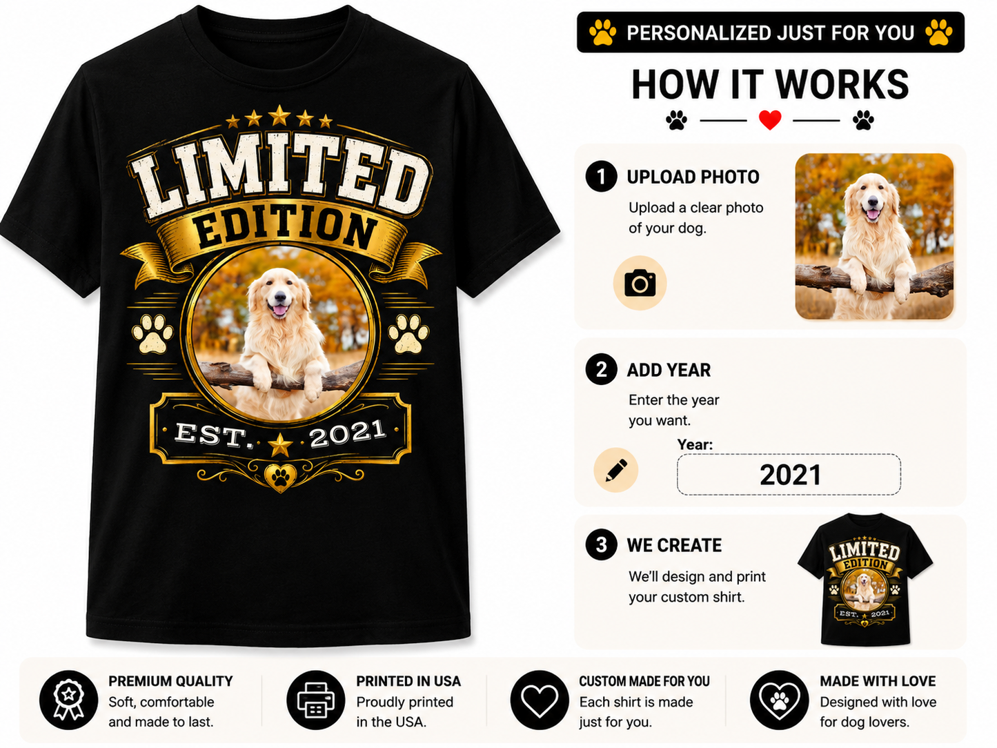 PHOTO PERSONALIZATION-LIMITED EDITION UNISEX SHIRT