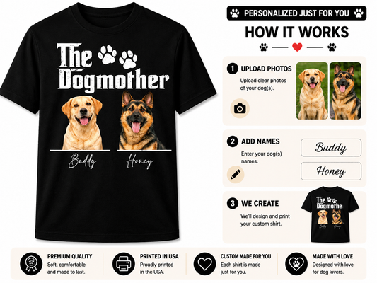 PHOTO PERSONALIZATION-THE DOGMOTHER UNISEX SHIRT